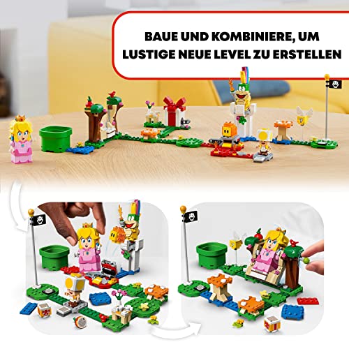 LEGO 71403 Super Mario Abenteuer mit Peach – Starterset, baubares Spielzeug mit interaktiver Prinzessinnen Figur, Gelber Toad und Lemmy