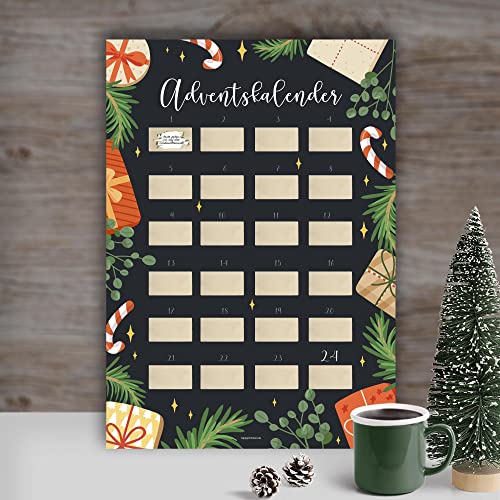 Adventskalender mit Rubbelsticker