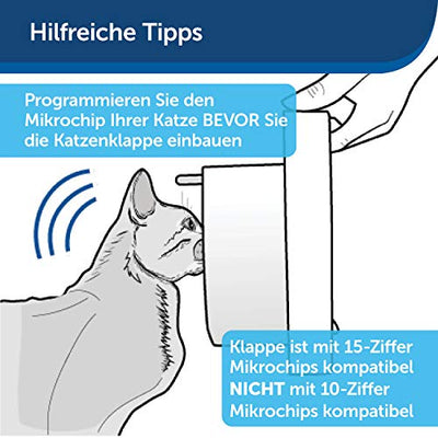 PetSafe Mikrochip Katzentür, Exklusiver Zugang für Ihre Katze, hält fremde Tiere draußen, Braun, Für Katzen bis 7 kg