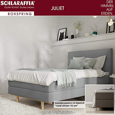 Schlaraffia Juliet Boxspringbett 180x200 cm hellgrau inkl. GELTEX® Topper TFK Matratzen H2 & H3