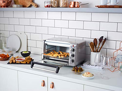 Russell Hobbs Backofen Airfry [5-in-1: Heißluftfritteuse, Minibackofen, Grill, Toaster, Warmhaltefunktion] Express (22,8l, Pizza Ø 30cm, inkl. Frittierkorb, Backblech, Grillrost) Umluft- Ofen 26095-56