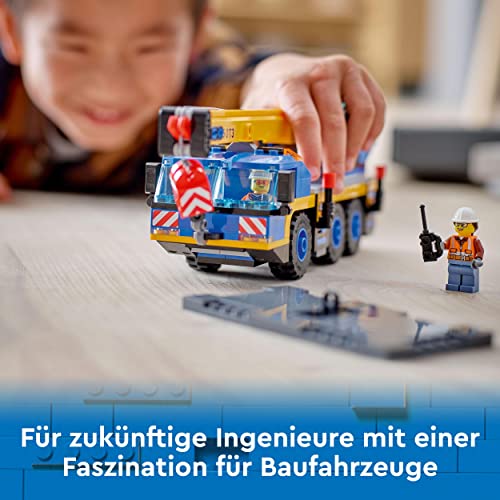 LEGO 60324 City Geländekran, Mobilkran, LKW-Spielzeug, Kinderspielzeug für Jungen und Mädchen ab 7 Jahren, Baufahrzeug Set, Geschenk zu Weihnachten