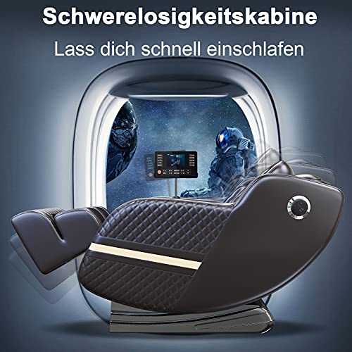 AJDOLL Ganzkörper Zero Gravity Massagesessel mit Fußmassage,Wärmefunktion,Zero-Gravity Massagestuhl,Massagerolle Shiatsu Massagesitz Relaxsessel für Zuhause/Büro