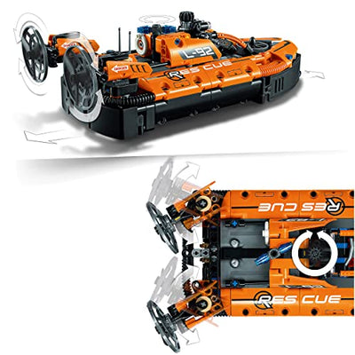 LEGO 42120 Technic Luftkissenboot für Rettungseinsätze - Flugzeug, 2-in-1 Spielzeug aus Bausteinen, Geschenk für Mädchen und Jungen ab 8 Jahren