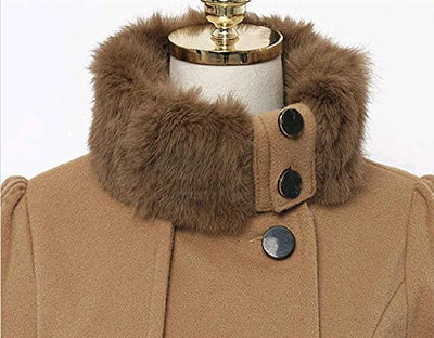 NAY Nalakey Damen Dicker Mantel A-Linie Kleider mit Asymmetrisch Saum Stehkragen TrenchcoatWinter Warmer Mantel Lange Kapuze Oberbekleidung