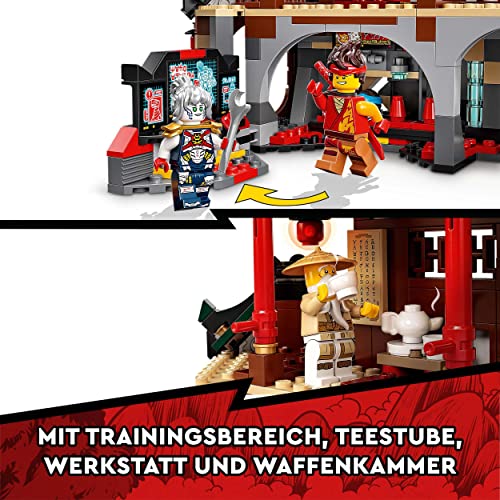 LEGO 71767 NINJAGO Ninja-Dojotempel Meister des Spinjitzu, Gebäude-Set mit Lloyd, Kai und Schlangen-Actionfiguren, Spielzeug ab 8 Jahren