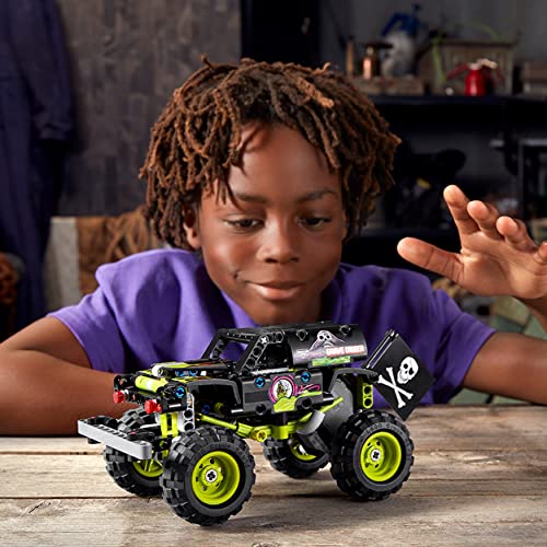 LEGO 42118 Technic Monster Jam Grave Digger Truck - Gelände-Buggy 2-in-1 Set, Spielzeugauto mit Rückziehmotor für Jungen und Mädchen ab 7 Jahren