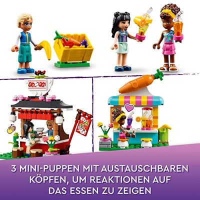 LEGO 41701 Friends Streetfood-Markt mit Taco-Truck und Smoothie-Bar, Kreativ-Spielzeug, Geschenk für Mädchen und Jungen ab 6 Jahren