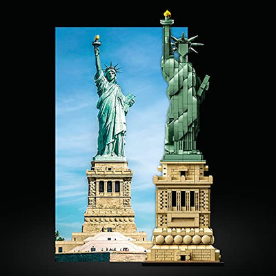 LEGO 21042 Architecture Freiheitsstatue, Modell zum Bauen, New York Souvenir, Weihnachtsgeschenkidee für Sie oder Ihn, Home-Deko, kreative Aktivität