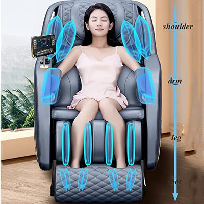 ZHANGTAOLF 2022 Orbital -Massagestuhl, Ganzkörpermassagestuhl mit Roboterwalzen, Massagestuhl mit Raum -Null -Schwerkraft -Massage und automatische Erkennung Körperform