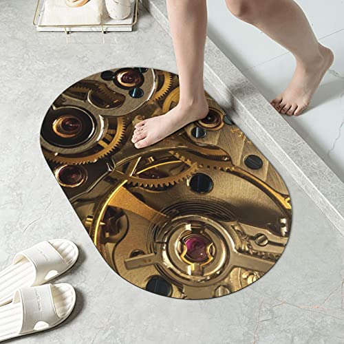 XBNIFRSO Anti-Rutsch saugfähige Matten, Cool Steampunk Gear Badematte für Badezimmer, Badewanne, Duschboden (40 x 60 cm)