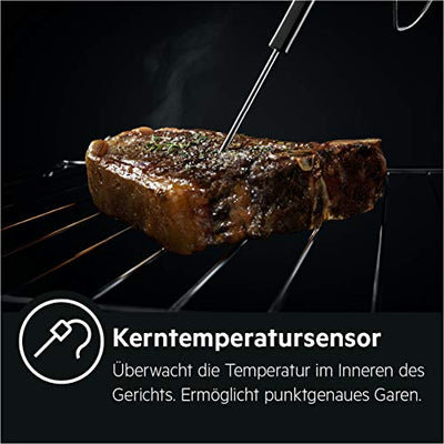 AEG BSS575021M Einbau-Backofen SteamCrisp – mit Dampfunterstützung/Pyrolyse – Selbstreinigung & IKE64450XB Autarkes Kochfeld/Herdplatte mit Touchscreen & Topferkennung / 60 cm