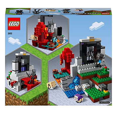 LEGO 21172 Minecraft Das zerstörte Portal Minecraft Spielzeug Set für Jungen und Mädchen ab 8 Jahre mit Figuren aus dem Videospiel