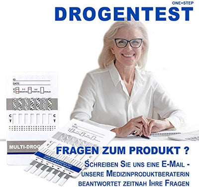 5 x One+Step Drogentest, Drogenschnelltest für 7 Drogenarten I Kokain I Cannabis I Methampetamin I Opiate I Amphetamine I EDDP I Benzodiazepine