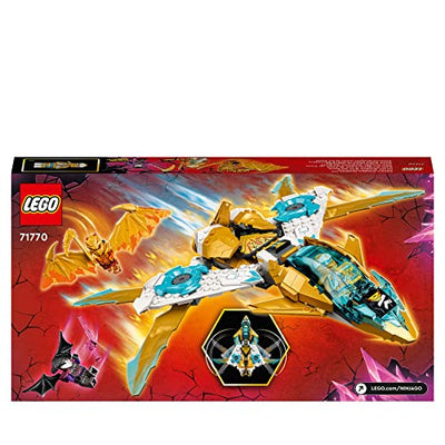 LEGO 71770 NINJAGO Zanes Golddrachen-Jet Set mit Spielzeug-Flugzeug und Cole & Zane Minifiguren, tolles Geschenk zum Geburtstag für Kinder ab 7 Jahre