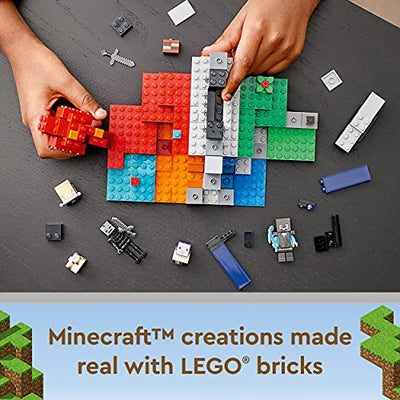 LEGO 21172 Minecraft Das zerstörte Portal Minecraft Spielzeug Set für Jungen und Mädchen ab 8 Jahre mit Figuren aus dem Videospiel