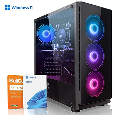 Megaport Gaming PC Jet II AMD Ryzen 5 5600 6X 4.40GHz Turbo • Windows 11 • Nvidia GeForce RTX3050 8GB • 16GB 3200 MHz DDR4 • 1TB M.2 SSD • WLAN • Gamer pc Computer Gaming rechner