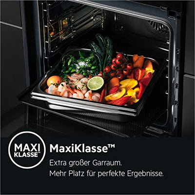 AEG BPS33102ZM Einbau-Backofen mit Pyrolytische Selbstreinigung / Grillfunktion / Display mit Uhr / Kindersicherung / Edelstahl