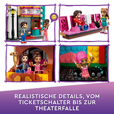 LEGO 41714 Friends Andreas Theaterschule aus Heartlake City, kreatives Spielzeug mit 4 Mini-Puppen und Puppenzubehör für Kinder ab 8 Jahre, Geschenk zu Weihnachten