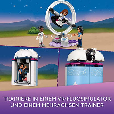 LEGO 41713 Friends Olivias Raumfahrt Akademie Weltraum-Spielzeug mit Raumschiff Space Shuttle und Astronauten-Figuren, Lernspielzeug, Geschenk zu Weihnachten