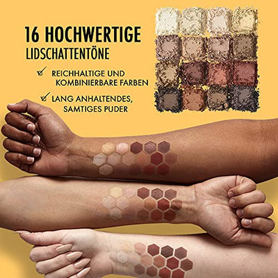 NYX Professional Makeup Ultimate Shadow Palette, Lidschattenpalette, 16 Farbtöne, Schimmernd und Metallisch, Individuelles Finish, Vegane Formel, Farbton: Warm Neutrals