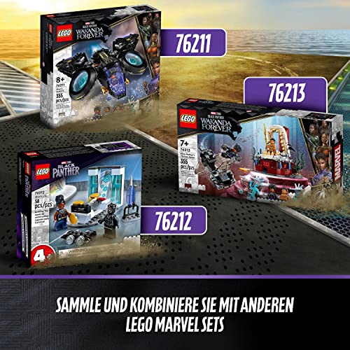 LEGO 76211 Marvel Shuris Sonnenvogel, Black Panther Spielzeug zum Bauen, Luftschiff für Kinder, Wakanda Forever Set, Avengers Superhelden Geschenk