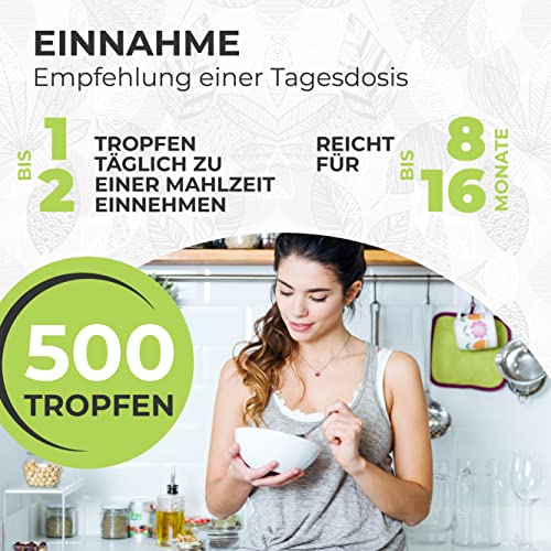 Vitamin E - 100 I.E - 500 Tropfen = 50 ML - Premium: Natürliches bioaktives D-alpha-Tocopherol aus Sonnenblumenkernen - Hochdosiert - Vegan - Laborgeprüft