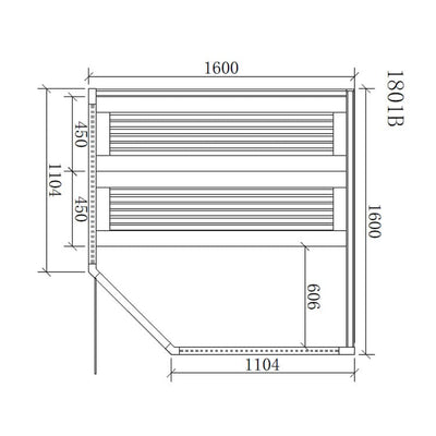 AWT Sauna E1801B Pinienholz/160x160/6kW Vega