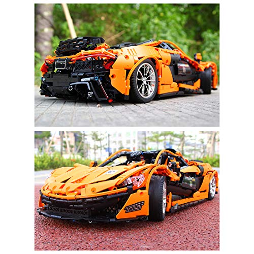 Sunbary Technik Auto Bausteine, 2.4Ghz RC Sportwagen Bauset mit Motoren, 3228 Teile Klemmbausteine Konstruktionsspielzeug Kompatibel mit Lego Technic