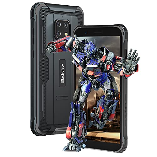 Blackview BV4900 Pro Outdoor Smartphone ohne Vertrag 64GB (Android 10, 13MP+5MP Kamera, 5.580mAh, 5.7 Zoll HD+ Display, Dual SIM, NFC, OTG) IP68 Wasserdicht Handy Schwarz