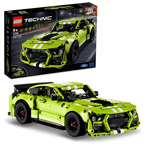 LEGO 42138 Technic Ford Mustang Shelby GT500, Modellauto-Bausatz, Spielzeugauto, Rennauto für Kinder und Teenager mit Rückziehmotor, Geschenk zu Weihnachten