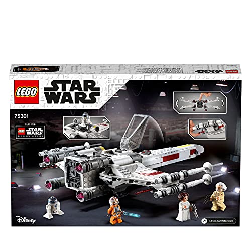 LEGO 75301 Star Wars Luke Skywalkers X-Wing Fighter Spielzeug mit Prinzessin Leia und Droide R2-D2 als Figur