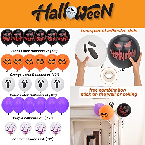 Halloween Deko luftballons Set, Halloween Ballons Party Dekoration