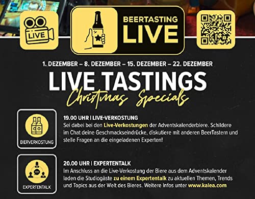 Bier-Adventskalender, Edition Brauwerk 24 deutsche Biere von Privatbrauereien, Premium Biere mit neuer Bestückung 2022, Perfektes Biergeschenk für alle Bierliebhaber, mit Anleitung zur Verkostung