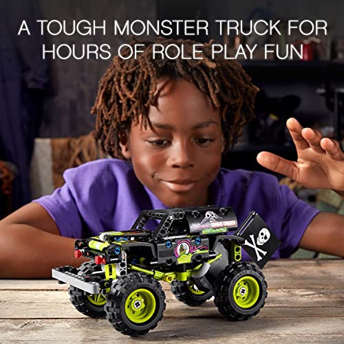 LEGO 42118 Technic Monster Jam Grave Digger Truck - Gelände-Buggy 2-in-1 Set, Spielzeugauto mit Rückziehmotor für Jungen und Mädchen ab 7 Jahren