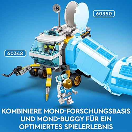 LEGO 60348 City Mond-Rover Weltraum-Spielzeug mit Astronauten-Minifiguren aus der LEGO NASA Serie, für Kinder ab 6 Jahre