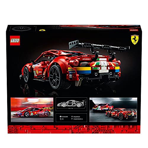 LEGO 42125 Technic Ferrari 488 GTE “AF Corse #51” Supersportwagen, Exklusives Sammlermodell, Sammlerset für Erwachsene