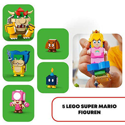 LEGO 71408 Super Mario Pilz-Palast – Erweiterungsset, Spielzeug zum kombinieren mit Starterset, Zeitblock mit Figuren, Geschenk zu Weihnachten