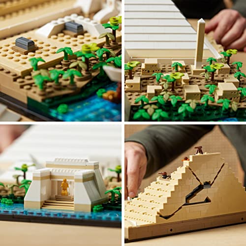 LEGO 21058 Architecture Cheops-Pyramide Bausatz zum Basteln als kreatives Hobby, Geschenkidee für Erwachsene, Männer, Frauen, Mutter, Vater, kreative Aktivität, Sammlung berühmter Sehenswürdigkeiten