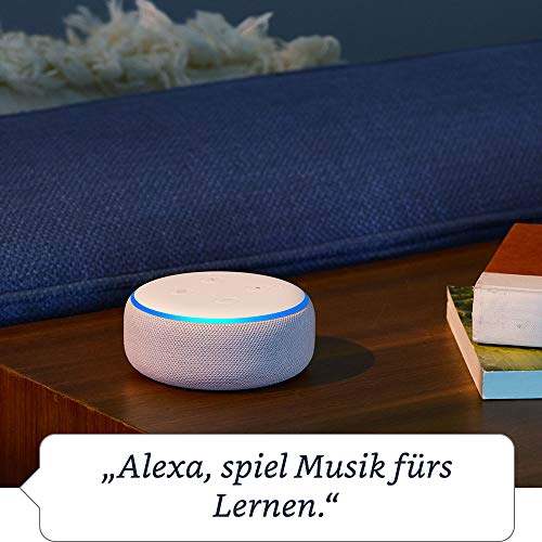 Echo Dot (3. Gen.) Intelligenter Lautsprecher mit Alexa, Anthrazit Stoff