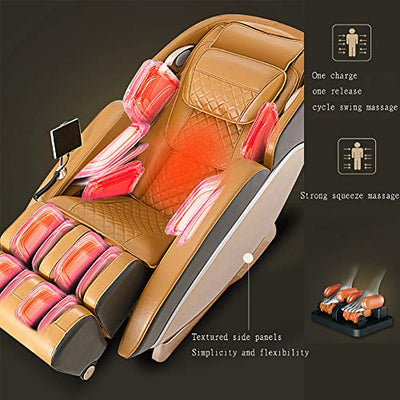 CL 3D-Massagestuhl Zero Gravity Massage-Swing-Funktions-Heizungsfunktion-4 Roller Soft Manipulatoren - Geeignet für Home Office