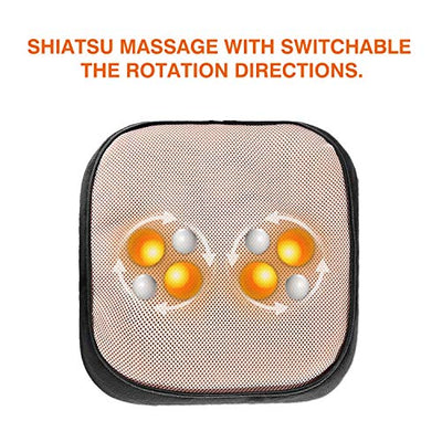 Snailax Elektrisch Shiatsu Fußmassagegerät mit Wärmefunktion, 2-in-1 Kneading Fussmassage oder Rückenmassagegerät mit Abnehmbare Oberfläche, Massagegeräte für Füße und Körper Zuhause Büro, Geschenk