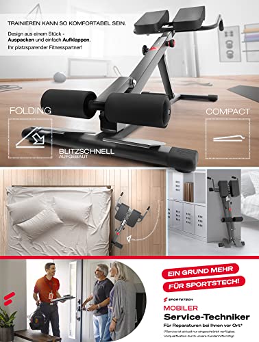 Sportstech Gesund&Fit in 2022 6in1 Bauch und Rückentrainer Krafttraining Zuhause | Rückenstrecker ergonomisch verstellbar | Rückenretter & Bauch Beine Po Trainingsgerät für Home Gym Equipment