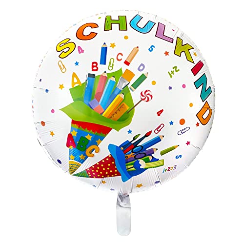 Oblique Unique® Schulkind Folien Ballon Luftballon Hänge Deko für Einschulung Schuleinführung Schulanfang Schulstart für Jungen und Mädchen