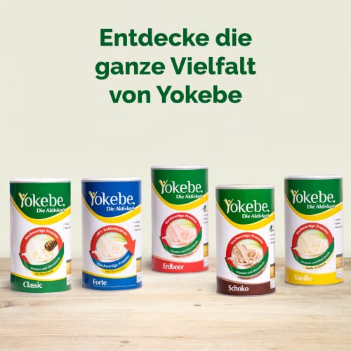 Yokebe Classic - Diätshake zum Abnehmen - glutenfrei und vegetarisch - Mahlzeitersatz zur Gewichtsabnahme mit hochwertigen Proteinen - 500 g = 12 Portionen