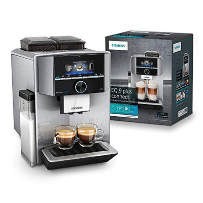 Siemens Kaffeevollautomat EQ.9 plus connect s700 TI9578X1DE, App-Steuerung, Barista-Modus, 6 Temperatureinstellungen, Premiummahlwerk, aromaIntense, automatische Dampfreinigung, 1500 W, edelstahl