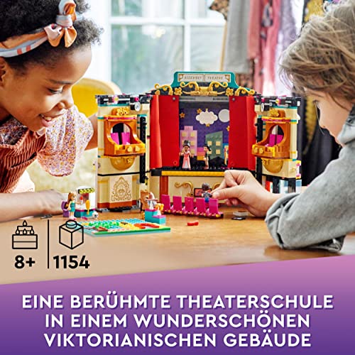 LEGO 41714 Friends Andreas Theaterschule aus Heartlake City, kreatives Spielzeug mit 4 Mini-Puppen und Puppenzubehör für Kinder ab 8 Jahre, Geschenk zu Weihnachten