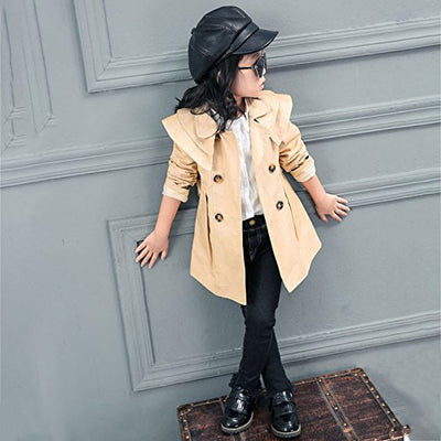 CHIC-CHIC Mädchen Mantel Jacke Prinzessin Trenchcoat Prinzessin Kinderjacken kleidung Outerwear Frühling Herbst Sweatjacke