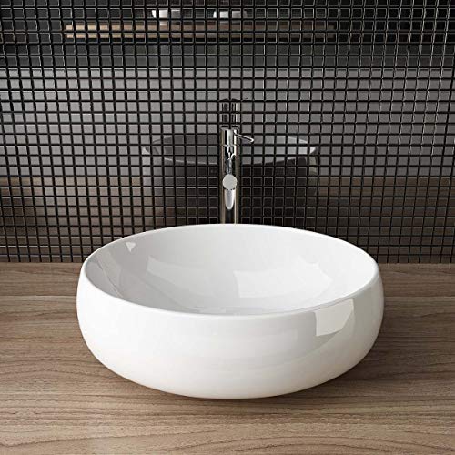 Waschbecken24 BxTxH 40x30x13 CM Keramik Waschbecken Aufsatzwaschbecken Waschschale Handwaschbecken Gäste WC A291