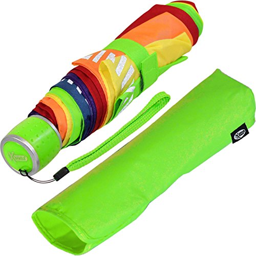 iX-brella Mini Kinderschirm Safety Reflex extra leicht - Regenbogen